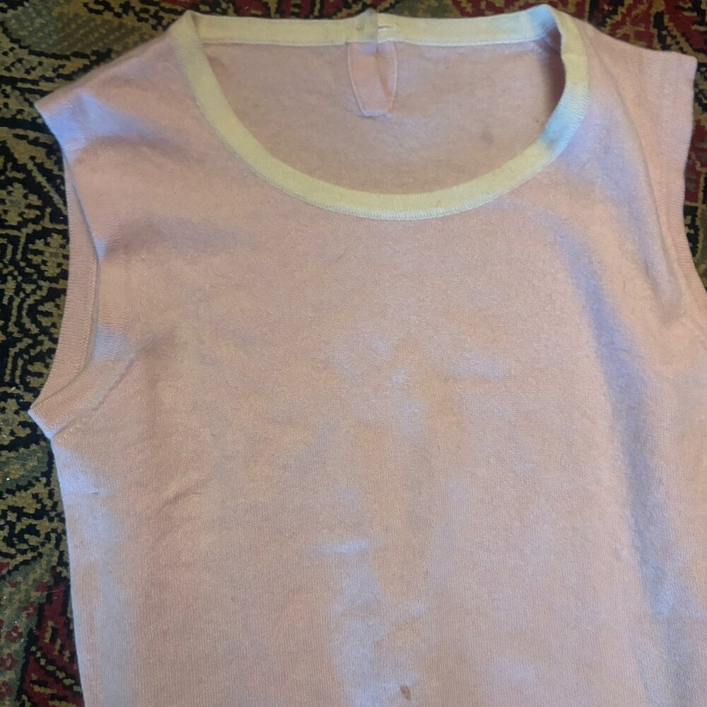 Pink Chanel Sweater Vest Small